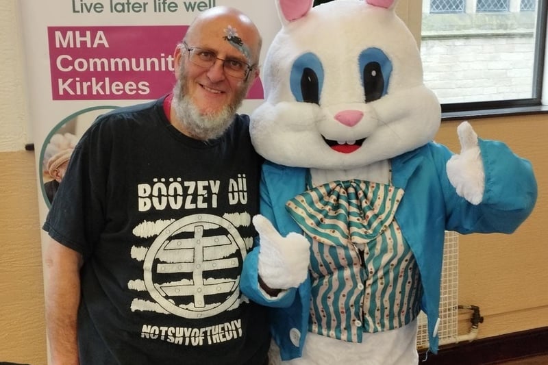 Shaun with the Easter Bunny.