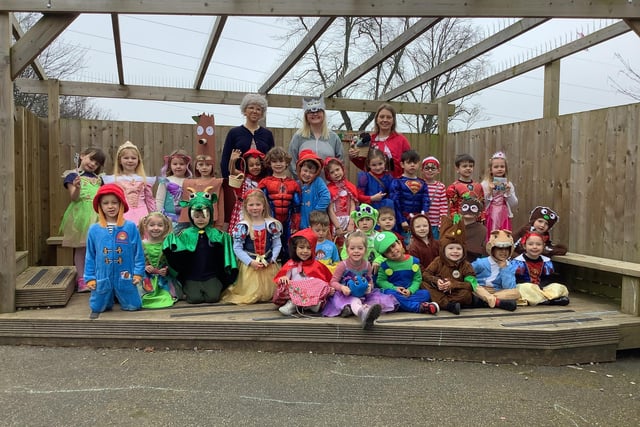 Class RW at Norristhorpe Junior and Infant School celebrate World Book Day.