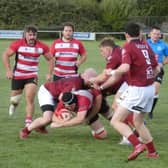 Action from Cleckheaton RUFC's opening game of the new season against Morley. Picture: Cleckheaton RUFC