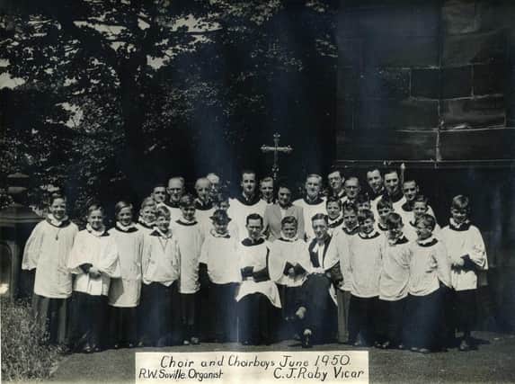 Most Anglican churches had choirs and St John’s Church, Dewsbury Moor was no exception. Pictured are some of the boys and men who were in the choir in 1950.