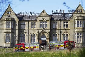 A major fire has engulfed a former school on Birkdale Road in Dewsbury. Picture Scott Merrylees