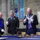 The Mayor of Kirklees visited Dewsbury Minster earlier this month to take part in a handbells practice session.