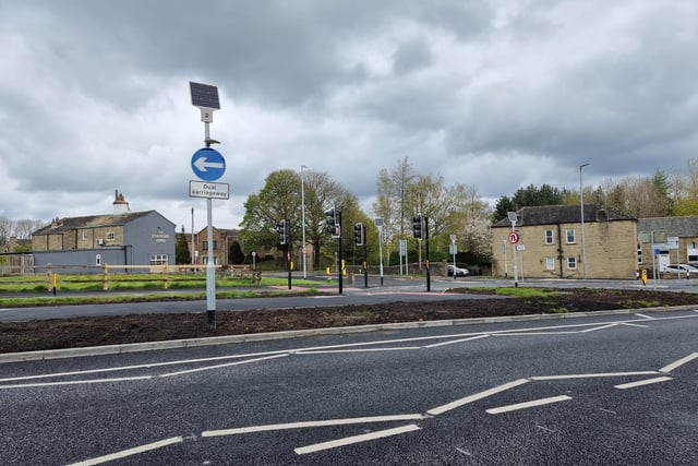 The freshly installed traffic signals, to go along with a new road layout, have been part of major improvement works by Kirklees Council.