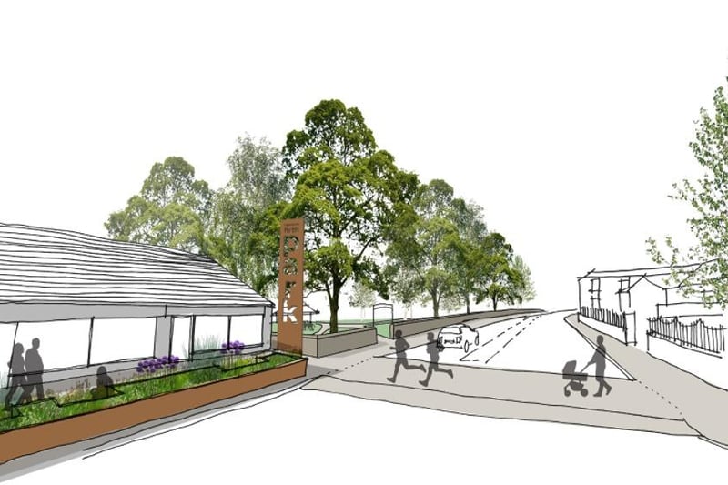 An artist's impression of the improved pedestrian links to Algernon Firth Park