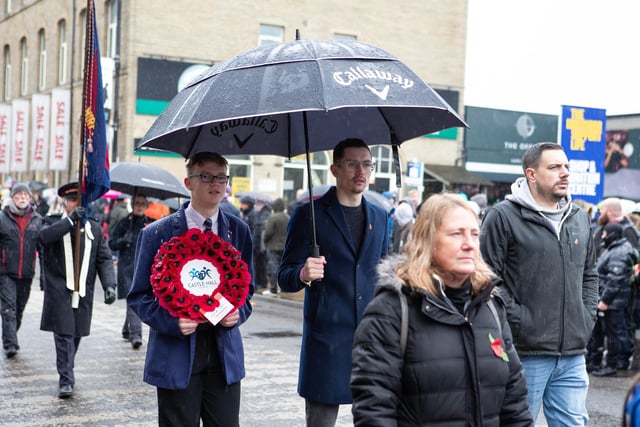 Thousands of people lined the streets of Mirfield for the largest Remembrance Parade outside of London to pay their respects to those who have lost their lives in military conflicts.