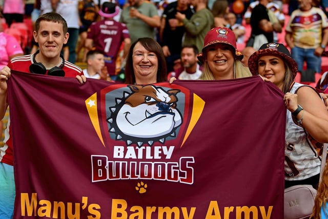Batley Bulldogs supporters enjoying their day out at Wembley