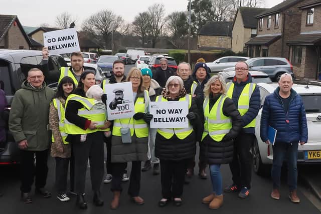 Campaigners at Save Mirfield at the site.