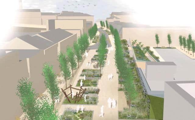 An artist's impression of plans for Commercial Street in Batley