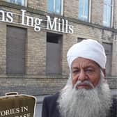 Mr. Afzal outside his former workplace, Ravens Ing Mill.