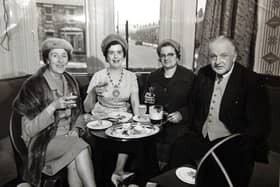 
Nostalgia with Margaret Watson

The picture shows the guests of honour at the opening of the Whistler in 1959. Pictured, left to right, are Mrs Harriet Hulme, wife of the chief constable, the Mayoress, Mrs Gertie Hill, Councillor Mrs Alice Cockcroft, and Alderman Sugden. The picture was kindly loaned by the Evers family.
pl pic nost john whelan
Opening of The Whistler 1959.
Harriet Hulme, wife of chief constable. Alice Cockroft, Gertie Hill and Alderman (cant remember his name)