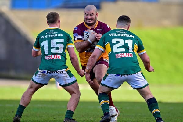 Club captain James Brown made his first competitive appearance of 2024 for Batley Bulldogs in the 36-0 victory at Hunslet on Sunday. (Photo credit: Paul Butterfield)