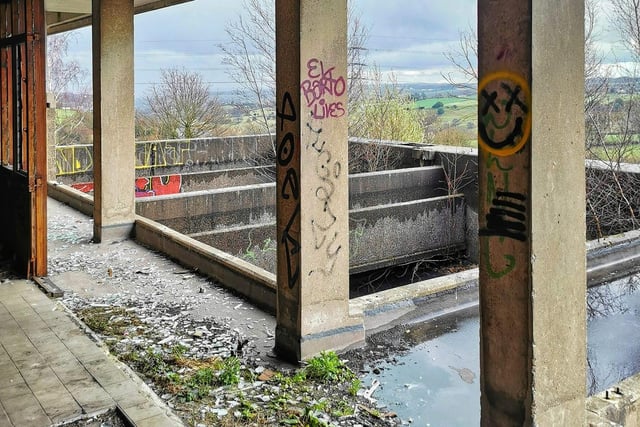 The site has since been covered in graffiti.