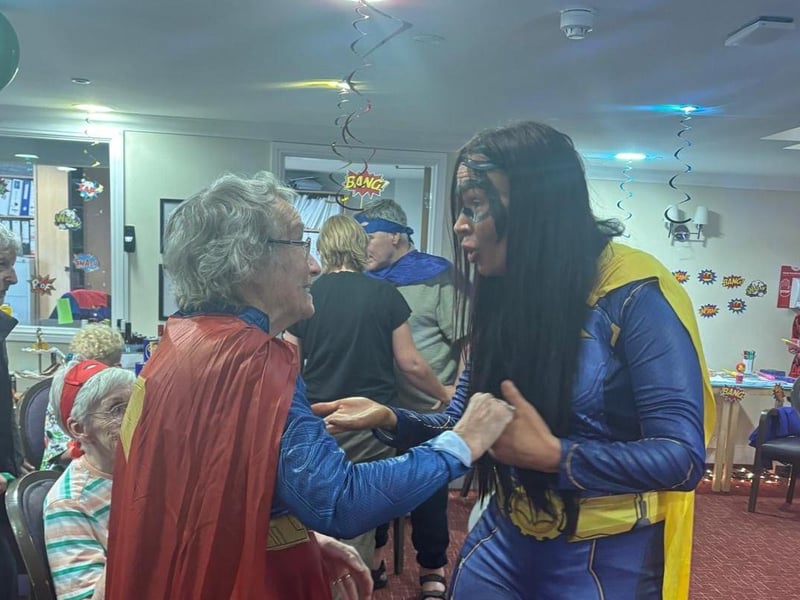 Superwoman Pauline with lifestyle manager Zoe Mortimer.