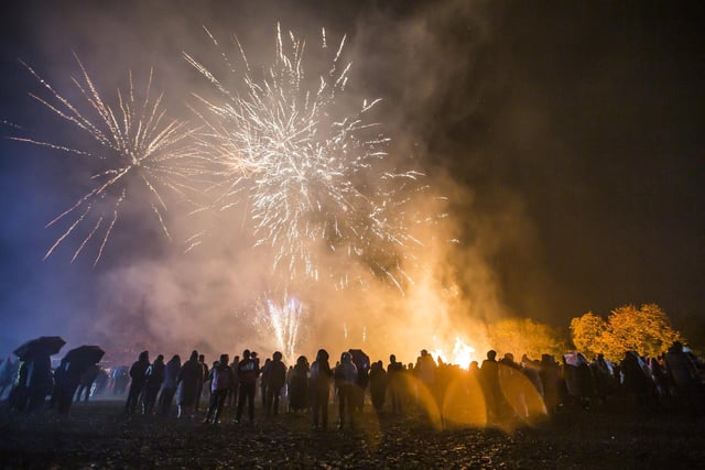 The fireworks display lit up the night skies across Mirfield.