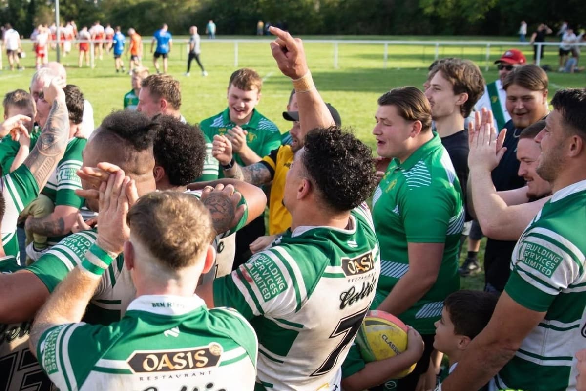 Dewsbury Celtic celebrate after clinching title and promotion to National ...