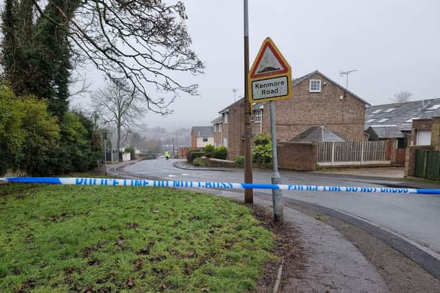 Kenmore Road in Cleckheaton was closed off after the crash