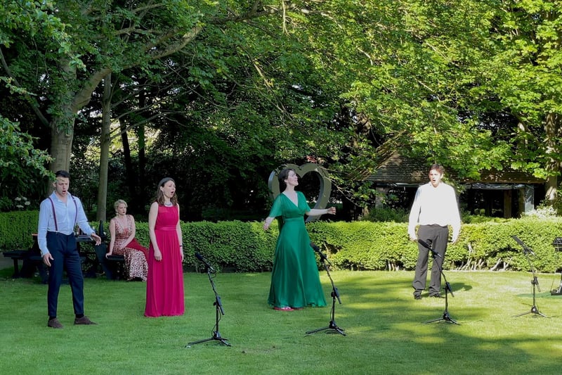 The Manor Opera team perform at the fundraising event