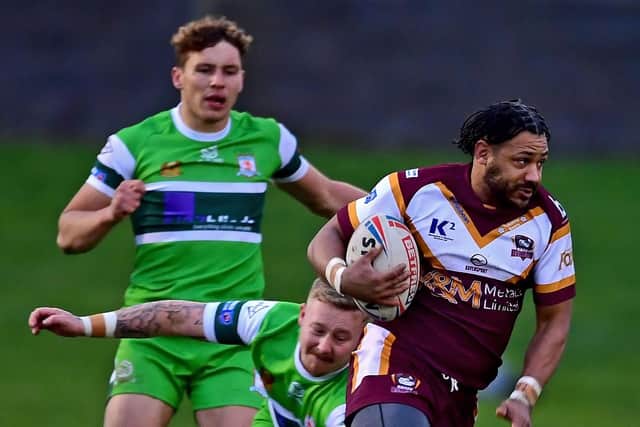 Batley in action in a pre-season friendly at Hunslet.