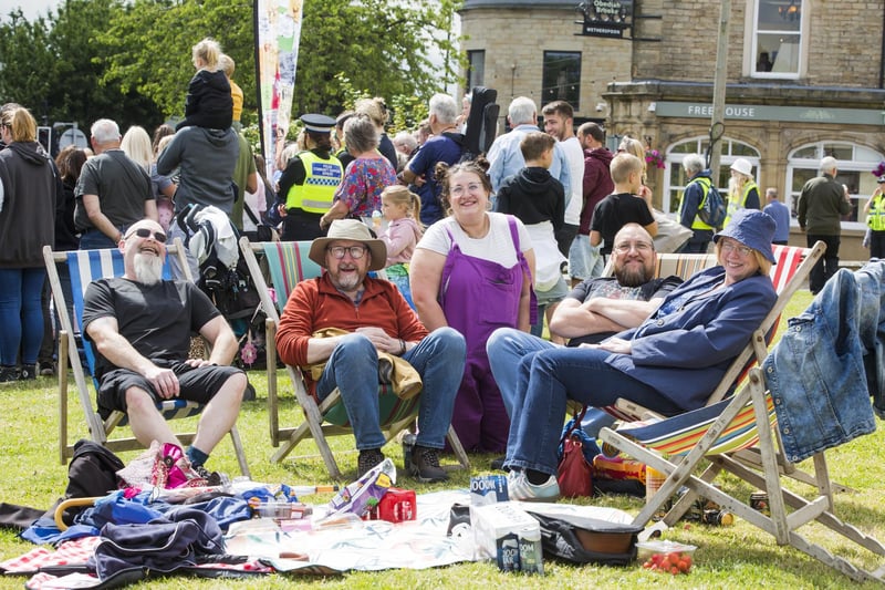 The 34th Cleckheaton Folk Festival is due to take place from Friday, July 5 to Sunday, July 7. Enjoying a recent festival are, from the left, Graham Ramshaw, Andy Vaines, Robyn Vaines, Jon Vaines and Margaret Naylor.