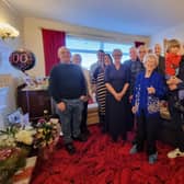 Barbara Dransfield, centre, celebrated her 100th birthday at her Robbertown home today (Thursday, January 18).