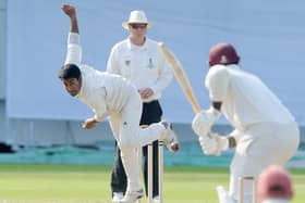 Muhammad Bilal took seven wickets for Woodlands against Ossett. (Photo by Steve Riding)