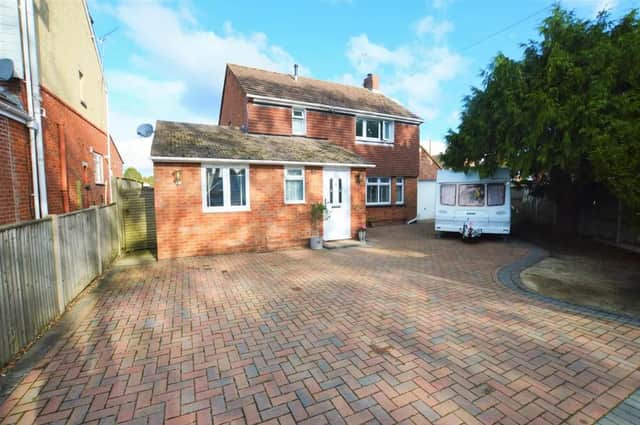 This four bedroom home in Scratchface Lane, Bedhampton is on the market for £499,950. It is listed on Zoopla by Harris Parkes & Drake.