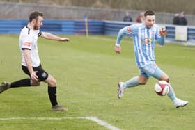 Connor Smythe scored a late goal for Liversedge against Radcliffe Borough, but the point gained may not be enough to keep the team from being relegated after one season in the Northern Premier League's top division. Picture: Jim Fitton