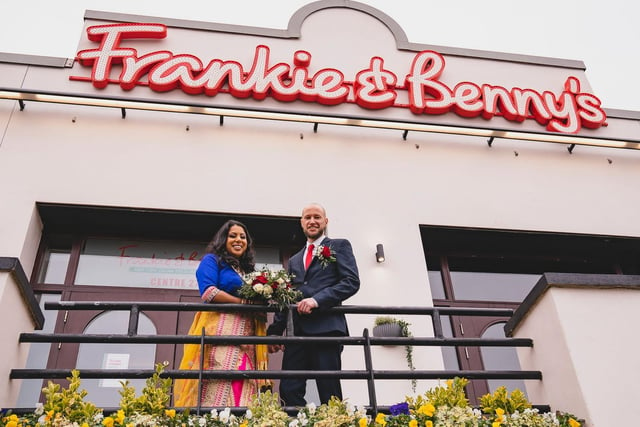 Darren and Aneeka were married at Frankie and Benny's in Batley on Sunday, February 12