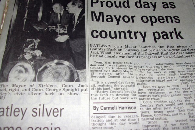A report on the official opening of Oakwell Country Park in 1983.