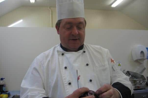 David Campbell in his chef uniform. The Shepherd's Boy pub regular was fondly known as the 'Pie King' by friends, and customers of the Dewsbury pub raised money in his memory by selling personalised hoodies.
