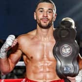 Callum Simpson won the Central Area super middleweight title with a knockout victory.