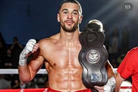 Callum Simpson won the Central Area super middleweight title with a knockout victory.