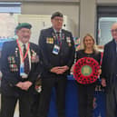Spen Valley MP Kim Leadbeater with Royal British Legion representatives launching this year's Poppy Appeal in Mirfield.