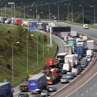 Multi vehicle crash on M62 eastbound with residual delays of 70 minutes this morning