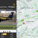 The Flightradar24 app showed that a UKP154 plane from the National Police Air Service had been circling Dewsbury yesterday.