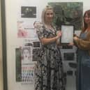 Lucy Swierczynski, head of art, and Jessica Barratt, teacher of art, with the Artsmark Gold Award certificate for Batley Girls High School.