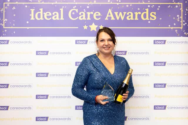 Anna Owsicka, home manager at Lydgate Lodge, a luxury care home in Batley, has been recognised for her “inspirational leadership and care in the home” at the Ideal Care Awards 2022.