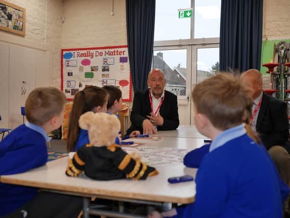 Mark Eastwood MP visiting a local primary school.