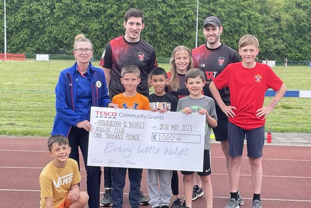 Spenborough and District Athletics Club received funding for new equipment