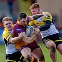 Action from Batley Bulldogs v York Knights. Photo by Paul Butterfield.