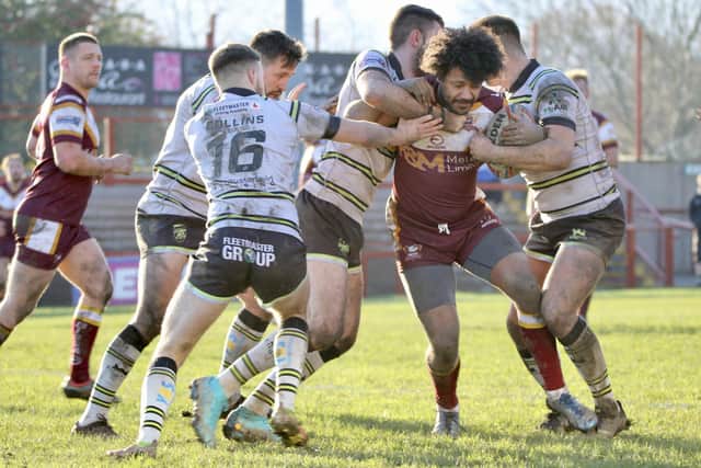 Action from Batley Bulldogs' clash with Dewsbury Rams on Boxing Day. Picture: TCF Photography