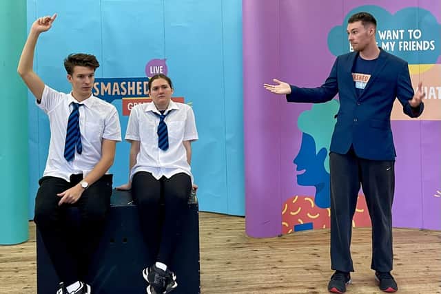 After visiting pupils at Manor Croft Academy in Dewsbury on Friday, November 17, ‘Smashed’ will be performed at Whitcliffe Mount in Cleckheaton on Wednesday, November 22.