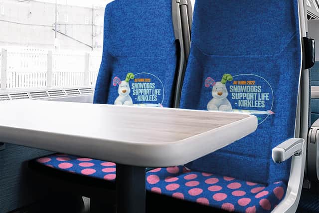 The Kirkwood’s Snowdogs Support Life art trail is in full swing - and you can now ride along with them on TransPennine Express trains after collaborating with Kirklees fabric manufacturer Camira.