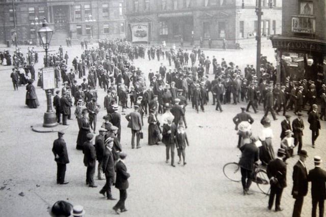 Dewsbury Market Place in 1910.
