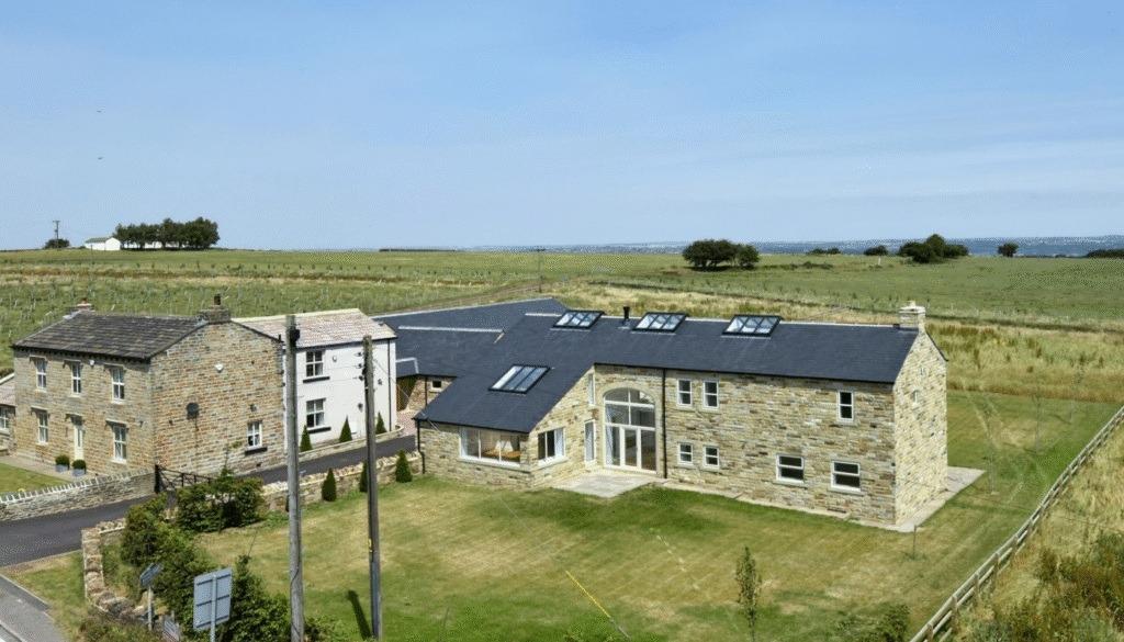 The Barn, Dransfield Hill Farm, Liley Lane, Mirfield, is on sale with Wilcock for offers in the region of £995,000.