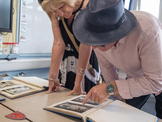 There was an archive room where people could fondly look back on old photos of the school, as well as other memorabilia.
