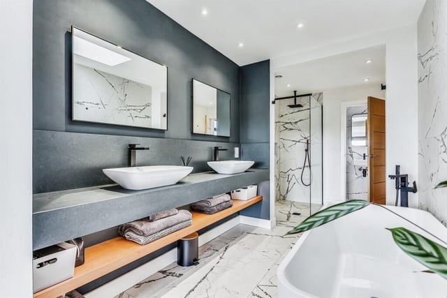 Another modern bathroom within the four-bed property.