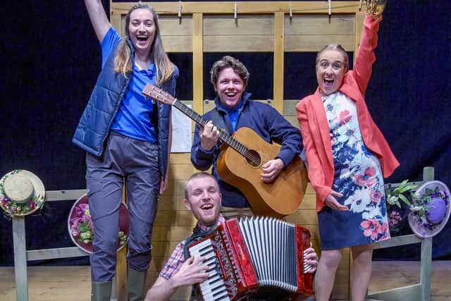 Cast members of bird-based show Twitchers, which will be coming to Batley, Mirfield and Dewsbury, from left to right, Hannah Baker, Eddie Ahrens, Harvey Badger and Rachel Hammond. (Photo credit: Robling Photography)
