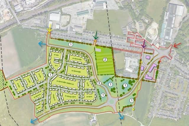 An illustrative masterplan for the first phase of the Dewsbury Riverside development