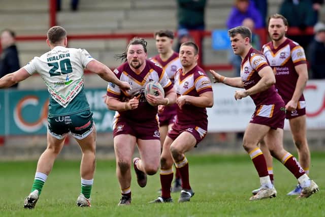 Michael Ward in action for Batley Bulldogs against Keighley Cougars